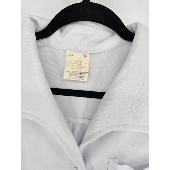 Classic Uniforms Women's White Long Sleeve Button-Down Lab Coat Size 16 - Picture 4 of 4